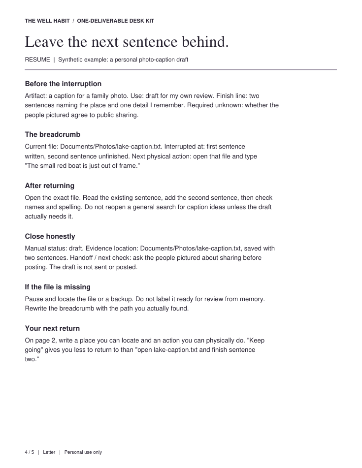 Page 4: Interruption case